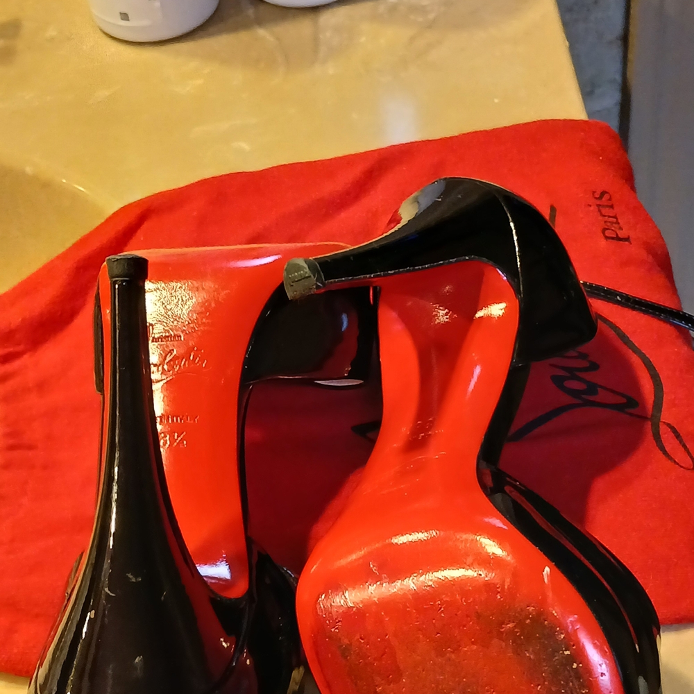 Christian Louboutin Black and Red Heels